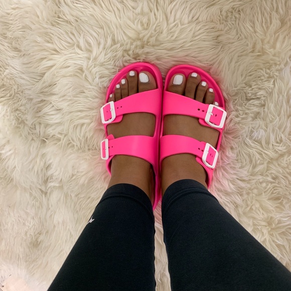 Pool Party Sandals -  Neon Pink - Picture 4 of 4